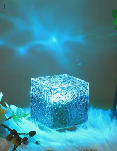 Aurora Crystal Cube – 16-Color LED Night Light Projector