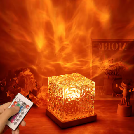 Aurora Crystal Cube – 16-Color LED Night Light Projector